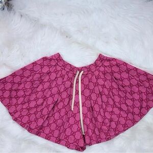 Authentic Gucci Fuchsia Logo Skater Skirt